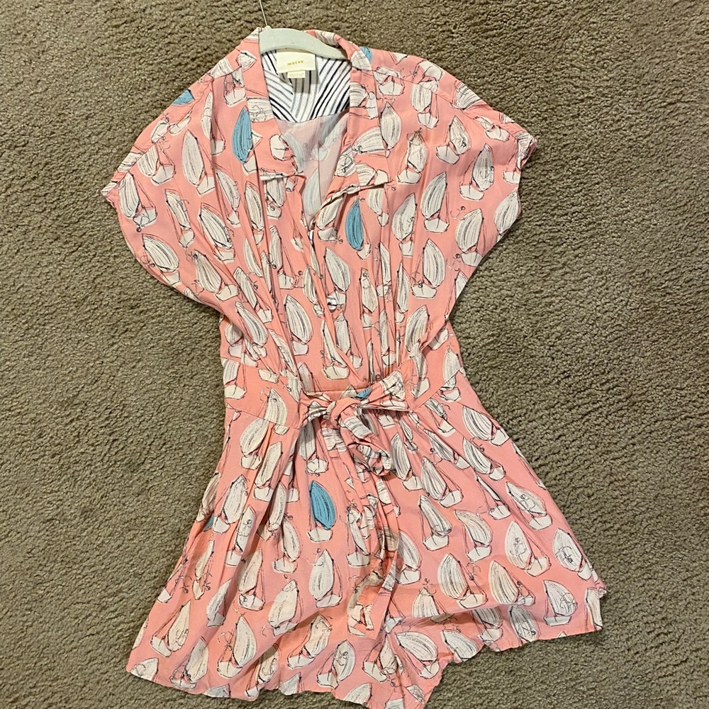 Maeve Pink Nautical Print Romper